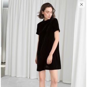 & Other Stories Velvet Swing Dress